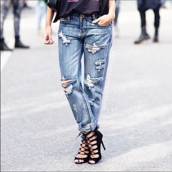 One Teaspoon Denim - One Teaspoon Destroyed Boyfriend Awesome Baggies